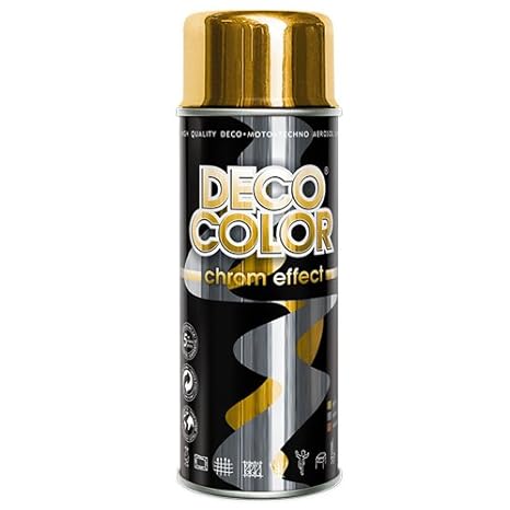 Fahrzeugteile Hoffmann DC Chrome-Effect Lackspray 400ml freie Farbauswahl (Chrome Gold)
