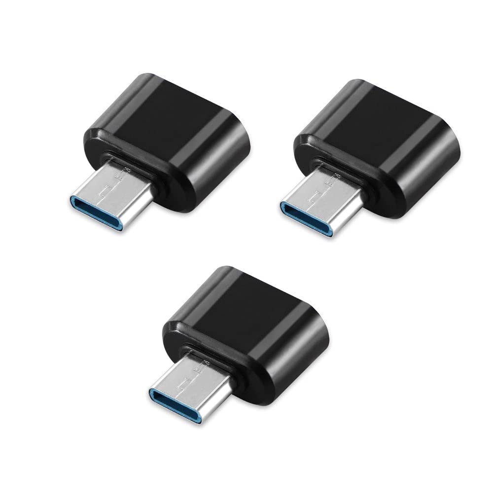USB Type C OTG Adapter Converter - For Apple Xiaomi Samsung Note Huawei Mate - Pro USB-3.0 Connector Adapter USBC Type-c Adaptor Converter (3, Black)