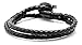 Kamellusone Mens Hip Hop Alloy Skull Buckle Leather Bracelet Bangle