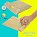 Fit Meal Prep [200 Bags and 200 Stickers Pack] 8.5 x 6 Inch Kraft Wax Paper Sandwich Bags and White Round Sticker Label - Unbleached Biodegradable Deli Wrap Sheet Food Grade Grease Resistant