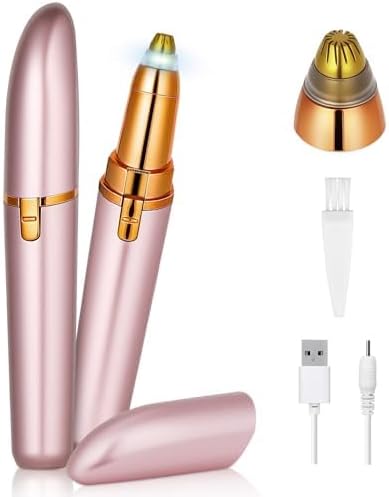 Depiladora Facial Mujer, Eléctrica Depiladora Cejas Portátil,Oro rosa — foto 8 de 8