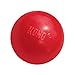 KONG Ball with Hole - Durable Dog Fetch Toy for Training, Interactive Playtime & More - Classic KONG Natural Rubber Ball - Red - For Small Dogs