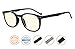 CessBlu Vintage Computer Reading Glasses Blue Light Filter Eyeglasses(Black) +1.25