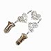 Ever Cute Stylish Heart Chain Cardigan Sweater Clip Guard Versatile Filigree Cinch Shawl Cape Scarf Collar Clip Flexible Clothing Button Jewelry-Silver