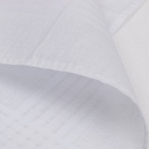 Men's Handkerchiefs,100% Cotton,White Hankie, Pack of 12 Pieces