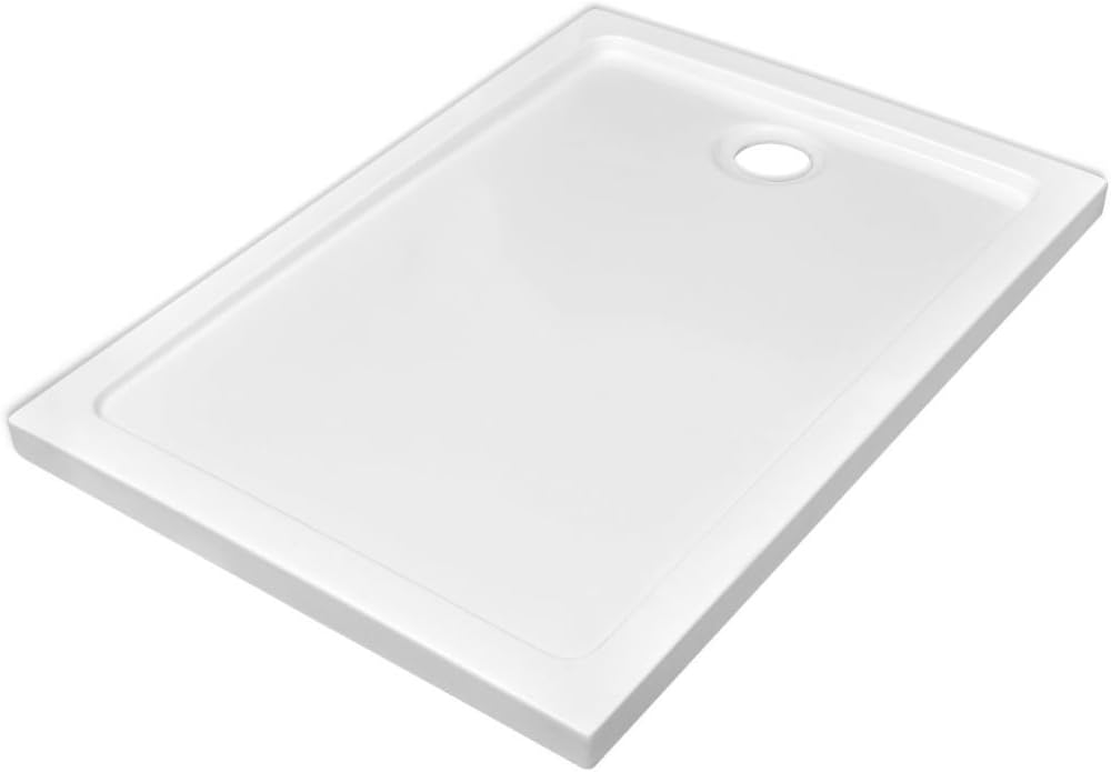 vidaXL Receveur de Douche ABS Blanc Bac à Douche à Poser Salle de Bain