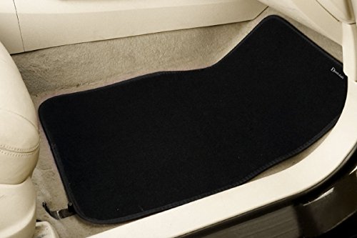 Zento Deals 4-Piece Carpet Vehicle Floor Mats Premium Quality Classic Car Full Carpet Black Heavy Duty for Driver Passenger and Rear Seats All Weather