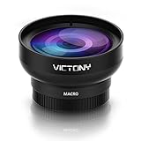 VICTONY 2 in 1 Phone Lens Kit with 0.45X Super Wide Angle Lens + 12.5X Macro Lens Special 52mm Diameter Thread Lens Clip-On Cell Phone Lens （PL-D1）