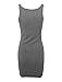 Tom's Ware Women Slim Fit Zip Up Bodycon Mini Dress TWCWD079-GRAY-US M