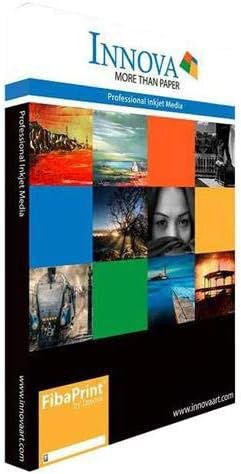 Innova Art F-Type Ultra Smooth, Brilliant White Gloss FibaPrint Inkjet Paper, 285gm2, 13x19", 50 Sheets