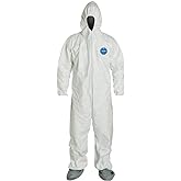 DuPont Tyvek 400 TY122S Disposable Protective Coverall Hood, Boots