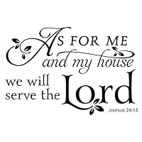 JS Artworks As for me and my house we will serve the Lord Vinyl Wall Art Decal Sticker