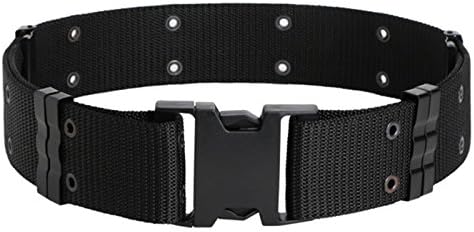 Adjustable Tactical Belt - Heavy Duty Elite Law Enforcement Gear, Combat Gear Utility Belt With Side Release Buckle (Black)