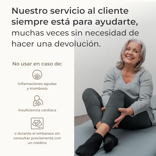 Venen Engel 4 Home Pressotherapy Massage Equipment with Leg Boots and Abdominal Belt, 4 Air Chambers, Pressure and Time Easily Configurable