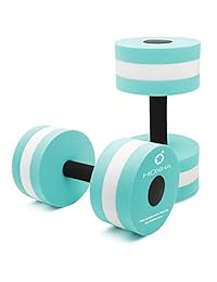 HOXHA Mancuernas de agua, juego de 2 mancuernas de espuma para ejercicios aeróbicos de agua, resistencia a la piscina, equipo de fitness para pérdida de peso
