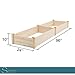Pataku Patio Wooden Raised Garden Bed Kit for Backyard,Patio Planting Bed 96 inches x24 inches x10 inchesthumb 1