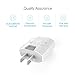 Eseesmart Dual Port Portable USB Travel Wall Charger Adaptor PowerPort 2 Quick Charger Plug Cube White