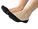 Womens No Show Liner Socks 10 Pairs Casual Low Cut Invisible Non-Slip Socks Loafer Socks for Women Flats,Black/Nude,Fits shoe sizes 6-9