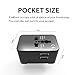 Auxiwa Universal Travel Adapter with Dual 2.1A USB Ports, US UK EU AU Worldwide Wall Adapter, International AC Wall Charger-Black