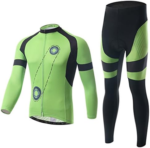Spoz Men Cycling MTB Greenmen Gel Padded Jersey Set XXXL
