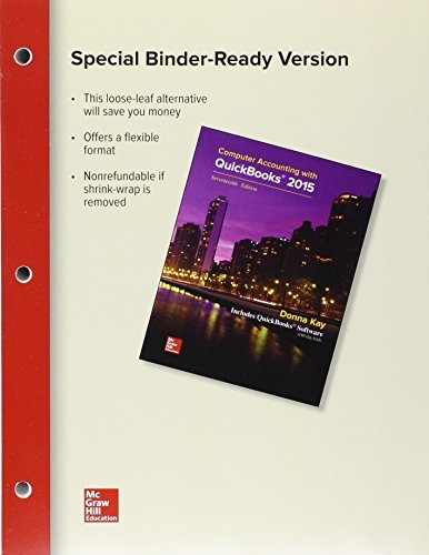 GEN COMBO LL COMPUTER ACCOUNTING QUICKBOOKS /SFTWR; CONNECT ACCESS CARD by Donna Kay (2016-02-12) by Donna Kay (Hardcover)