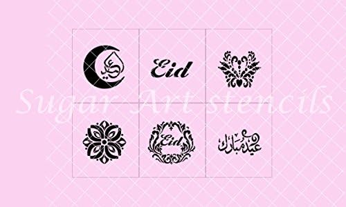 Ramadan Eid Mubarak cookie stencils set of 6 Islamic designs SL20101