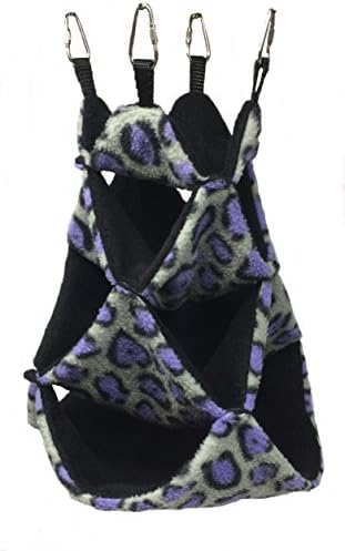 Sofun Pet Products High Rise 4 tier Fleece Hammock for Sugar Gliders, Rats, Hamsters