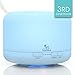 Electric Essential Oils Diffuser by Naska | 3rd Gen. Ultrasonic Personal Home Aromatherapy Air Humidifier & Diffuser | Mist Mode Waterless Auto Shut-off | 16 Colors Light | 500ml 17oz