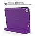 MoKo iPad Mini 4 Case - Kids Shock Proof Convertible Handle Light Weight Super Protective Stand Cover Case for Apple iPad Mini 4 2015 Tablet, PURPLE