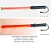 Lot of Two (2) pieces : 14 Red LED Traffic Safety Baton Light, with two flashing modes, 21.3 inch length, using 2 C-size batteries (not included).