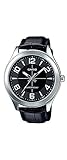 Casio MTP-VX01L-1B Men's Standard Leather Band Big Case Black Dial Watch