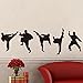 Amaonm Creative Vinyl Sport Taekwondo Wall Decor Taekwondo Player Silhouette Wall Decals Removable DIY Baby Nursery Bedroom Living Room Home Wall Stickers Murals Wall Art 17