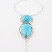 HIRIRI 1PC Hot Sale Turkish Jewelry Bohemian Ethnic Vintage Silver Coin Turquoise Bracelet Anklet For Women (Silver)