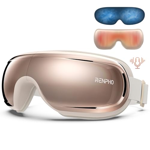 RENPHO Eye Massager with Heat and Cooling Voice Control, Gifts for Women Father Men Dad Husband, FSA Eligible HSA, Heated Eye Mask for Dry Eye Relief Eye Care Relax - Eyeris 3
