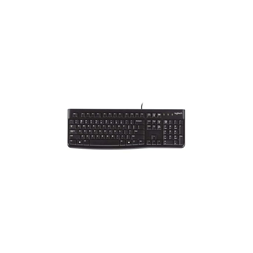 Logitech K120 Wired Keyboard for Windows, USB PlugandPlay, FullSize