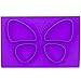 Baby Butterfly Placemat - Silicone Washable Toddler Placemat - No More Splatter Platter (Purple)