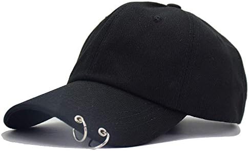 Kokmn Baseball Cap K-pop Boys Outdoor Iron Ring Snapback Hat Casual Adjustable Dad Hat Hip Hop Hat