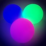 Top Notch Weighted Light-up LED Juggling Balls, 3pc Set, Smooth/Soft Surface - (plain box packaging)