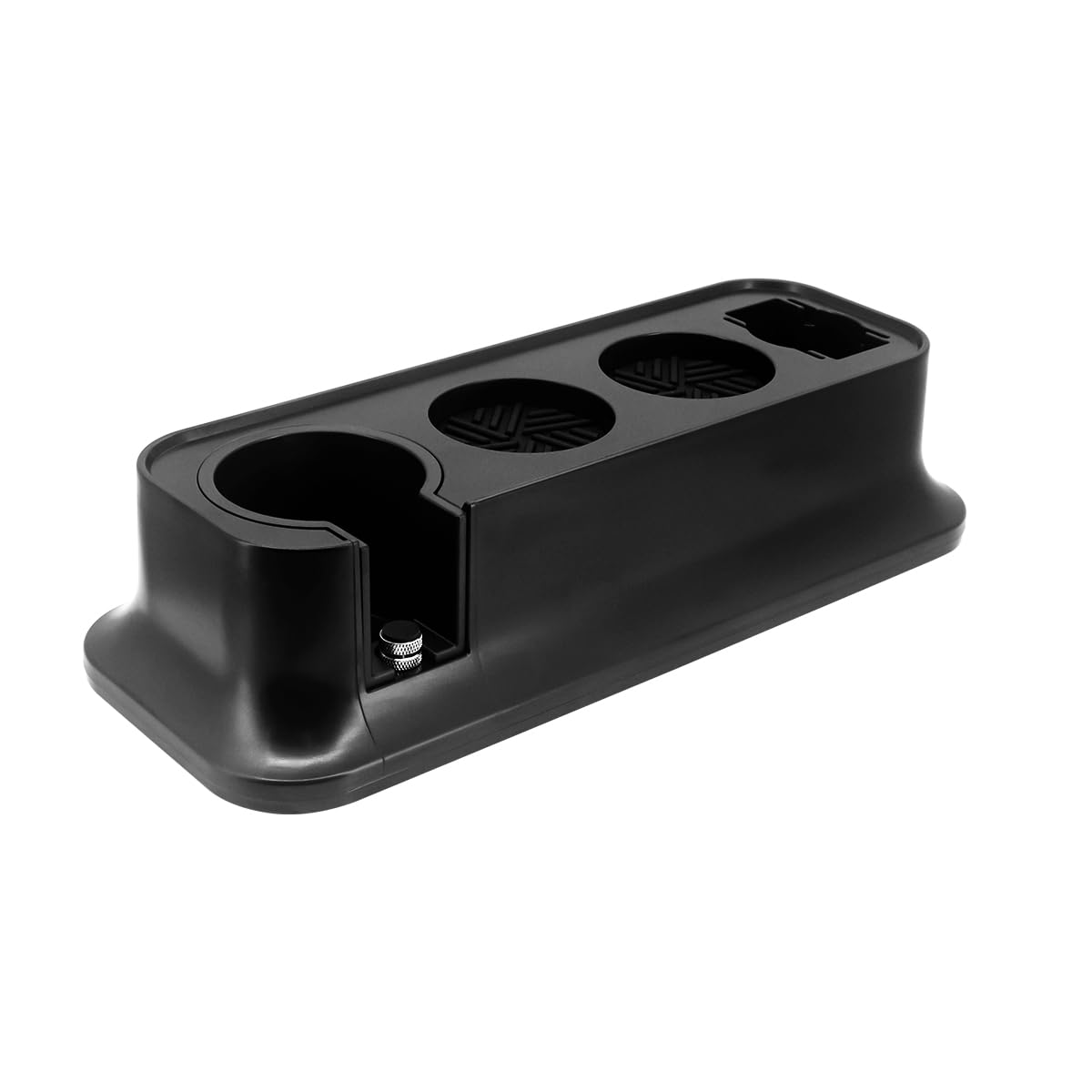 Espresso Tamping Station Plastic Coffee Tamper Station Espresso Tamper Mat Stand Tamping Holder for 51/54/58mm Portafilters, Tamper and Distributor Barista Accessories (Black)