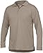 LAPG Men's Operator Tactical Long Sleeve Polo Shirt, Lightweight Anti-Wrinkle Moisture-Wicking Uniform Long Sleeve Polo for Men, Silver Tan, Large