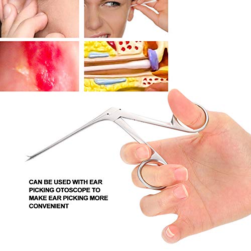 Ear Cleaning Forceps, Professional Ear Forceps Stainless Steel Ear Picking Pliers Aural Forceps for Ear Cleaning