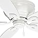 Hunter Fan Company Fan Hunter Fan Company Casablanca Durant Indoor Low Profile Ceiling Fan with Pull Chain Control, White, 54-inch (54103)