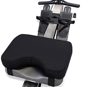 Rowing-Machine-Seat-Cushion-Rowing-Machine-Seat-Pad-for-Concept-2-Model-D-E-with-Thicker-Memory-Foam-Washable-Cover-and-Straps-for-Sculling-Boats-Recumbent-Stationary-Bike Rowing Machine Seat Cushion, Rowing Machine Seat Pad for Concept 2 Model D & E, with Thicker Memory Foam, Washable Cover…