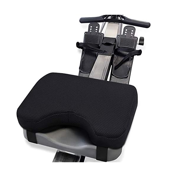 Rowing-Machine-Seat-Cushion-Rowing-Machine-Seat-Pad-for-Concept-2-Model-D-E-with-Thicker-Memory-Foam-Washable-Cover-and-Straps-for-Sculling-Boats-Recumbent-Stationary-Bike Rowing Machine Seat Cushion, Rowing Machine Seat Pad for Concept 2 Model D & E, with Thicker Memory Foam, Washable Cover…