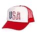 American Flag Patriotic USA Logo Classic 5 Panel Mesh Snap Back Trucker Hat