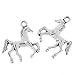 Housweety 50PCs Charm Pendants Horse Silver Tone 22mm x22mm