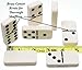 Dominoes Jumbo Tournament Off-White Color with Black Pips _ Double Six Set of 28 _with Brass Spinners