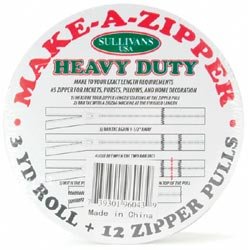 Make-A-Zipper Kit Heavy-Duty 3yd-White