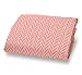 Coral Herringbone Crib Sheet for Boys and Girls - Double Brushed Ultra Microfiber Luxury Crib Sheet Set by Where The Polka Dots Roam. Fits a Standard 52 Mattress