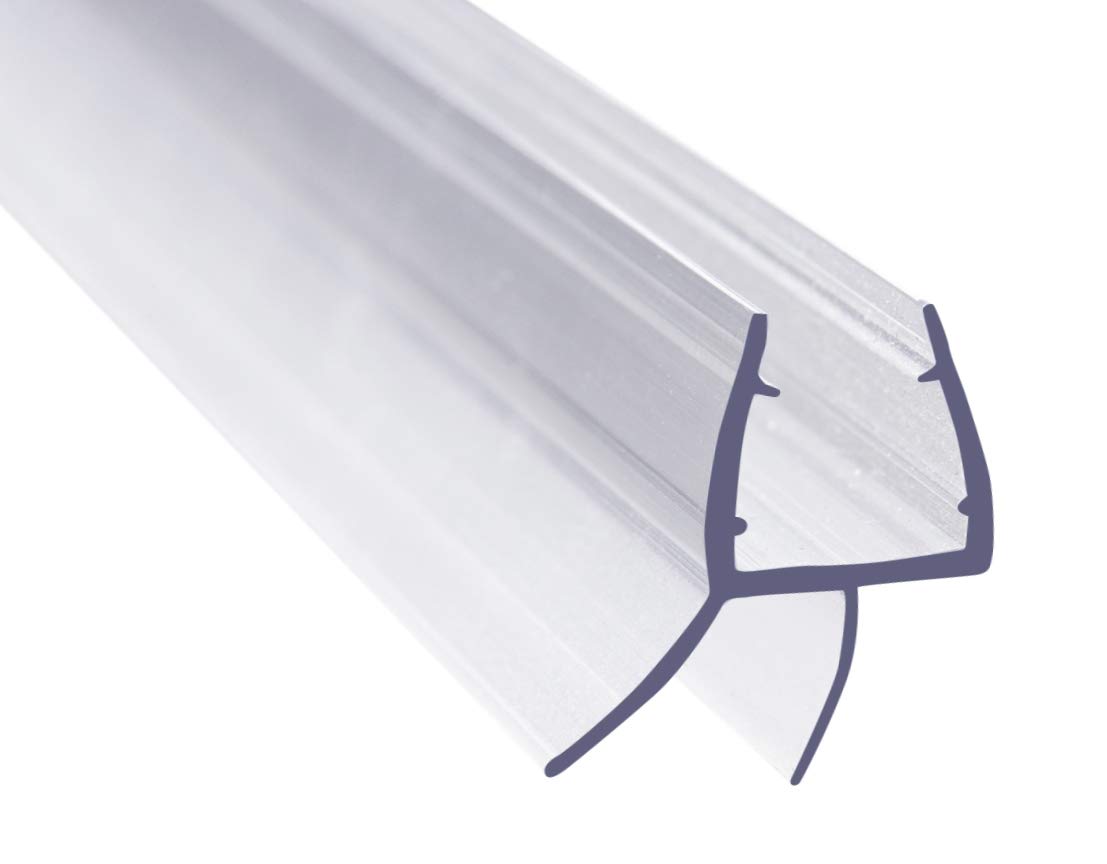 AULETT HOME Premium Quality Universal Shower Seal(100 cm) Bath Panel Shower Seal, Adjustable Length to 100cm| Shower Door,Shower Cubicles Seal for up to 10mm Shower Glass Door Shower Lip Shower Wall